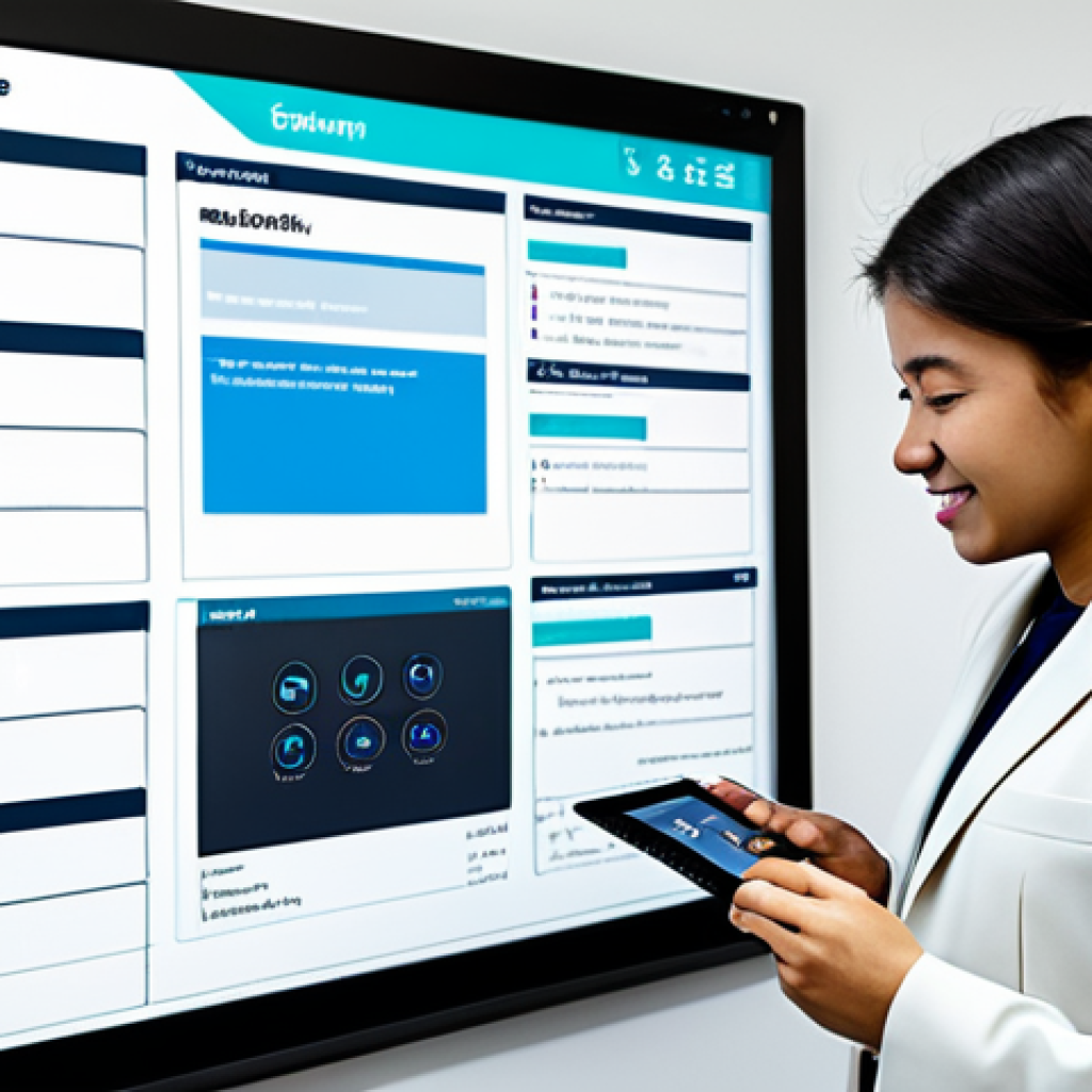TESOL 강사로서의 조직 관리 기술 - **Image Prompt 1: The Integrated Digital Hub**
A bright, modern image depicting a bustling langu...