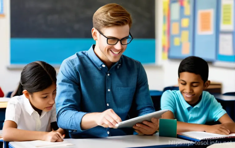 TESOL 강사가 자주 묻는 질문 - **Prompt:** A vibrant, modern classroom filled with a diverse group of high school students (aged 15... TESOL 강사가 자주 묻는 질문 - **Prompt:** A vibrant, modern classroom filled with a diverse group of high school students (aged 15...