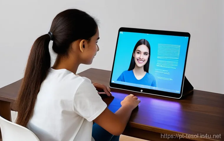 TESOL 강사가 사용하는 최신 도구 - **AI-Powered Personalized English Learning:**
"A bright, contemporary study space in a Brazilian...